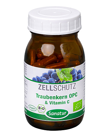 SANATUR Traubenkern OPC & Vitamin C Kapseln