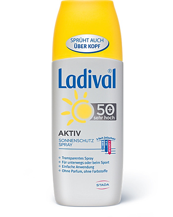 LADIVAL Aktiv Transparentes Sonnenschutz Spray LSF50+