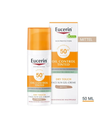 EUCERIN Sun Face Oil Control Dry Touch Gel-Creme LSF50+ getönt
