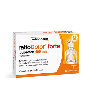 ratioDolor forte Ibuprofen 400 mg Filmtabletten