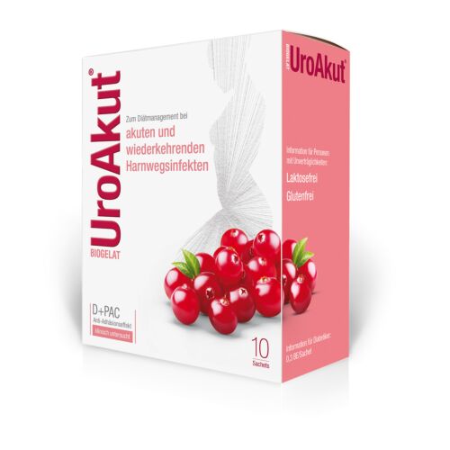 Biogelat UroAkut D- Mannose+ Cranberry 10 Stk