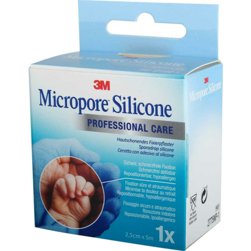 3M Micropore Silicone Heftpflaster 25mm x 5m