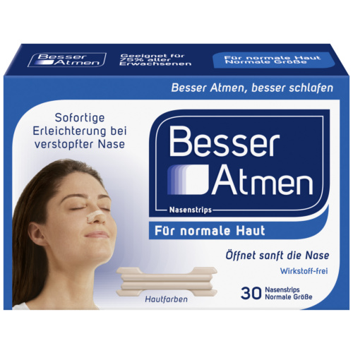 Besser Atmen Nasenstrips Normal Beige