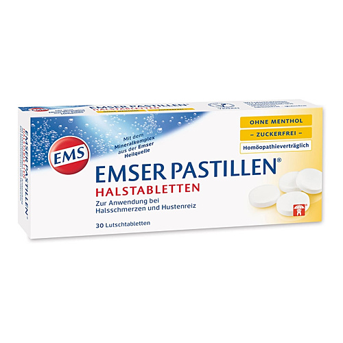Emser Pastillen ohne Menthol zuckerfrei Vanille