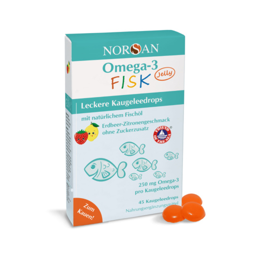 norsan omega 3 kaugeleedrops Erdbeeren Zitrone