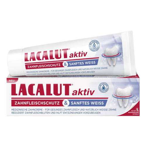 LACALUT® AKTIV ZAHNFLEISCHSCHUTZ & SANFTES WEISS ZAHNCREME