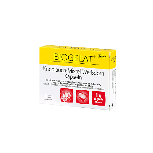BIOGELAT® Knoblauch-Mistel-Weißdorn Kapseln 