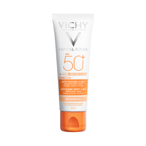VICHY CAPITAL SOLEIL 3-IN-1 GETÖNTE SONNENPFLEGE LSF 50+ ANTI-PIGMENTFLECKEN