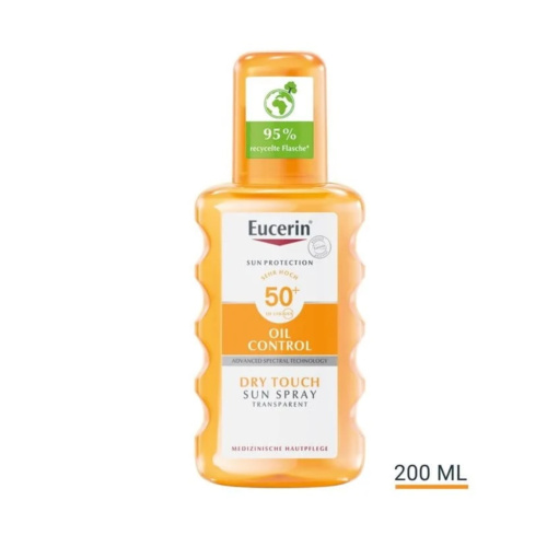 Eucerin Sun Body Oil Control Dry Touch Spray Transparent LSF 50