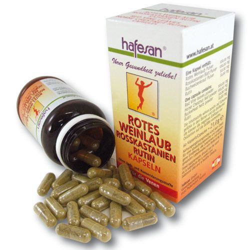 Hafesan Rotes Weinlaub Rosskastanie Kapseln 60 Stück